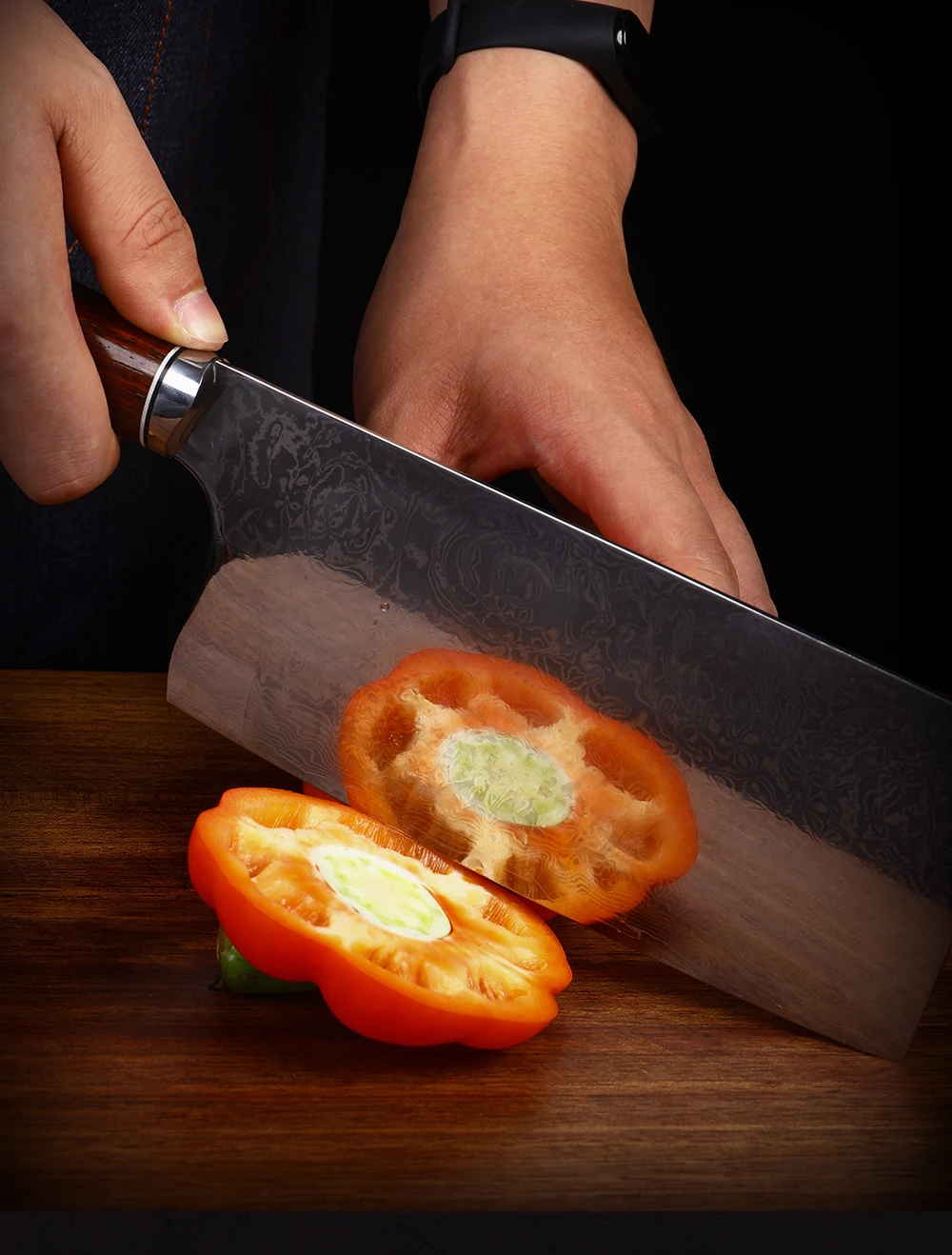 WAK Meat Cleaver kitchen Knife Non Slip Wood Handle Slicing Sharp Blade Vegetable Meat Fish Knives 4Cr14 Damascus Kitchen Knife WAK Meat Cleaver kitchen Knife Non Slip Wood Handle Slicing Sharp Blade Vegetable Meat Fish Knives 4Cr14 Damascus Kitchen Knife