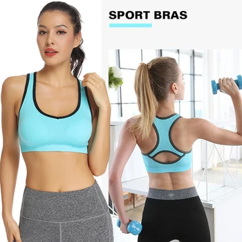 

Sports Bra Women Workout Tops Padded Brassiere Fitness Tank Top Wireless Female Bra Push Up Bra Gym Vest Tops Sportswear Running