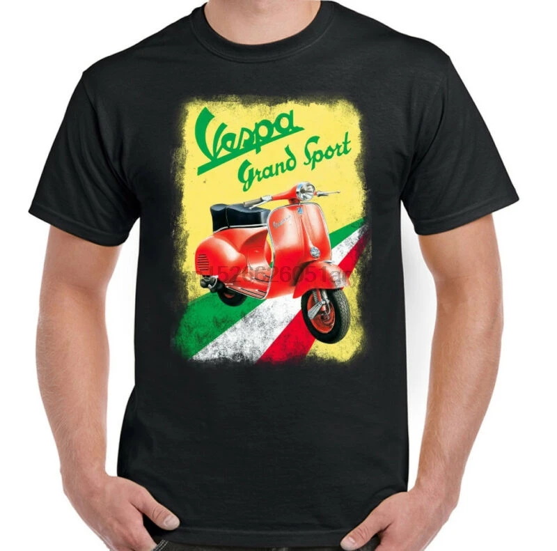 Vespa Grand Sport Mens Scooter T-Shirt MOD The Who Paul Weller Motorbike Moped |