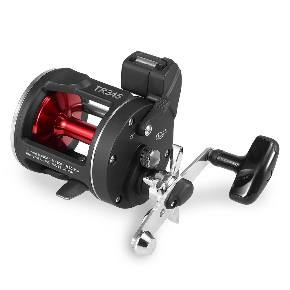 

Right Hand Bait Casting Boat Fishing Drum Reel 2+1BB Trolling Fishing Reel with Line Counter