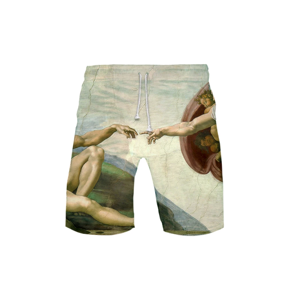 2019 New Shorts Man Hot Sale Casual Shorts World famous painting art Homme Quality Bottoms Elastic Waist Fashion Brand 2019 New Shorts Man Hot Sale Casual Shorts World famous painting art Homme Quality Bottoms Elastic Waist Fashion Brand