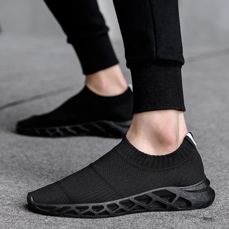 

2019 Spring New Style Fly Woven Men's Low-top Shoes Blade End Anti-slip Foot Covering Trend Versatile MEN'S SHOES