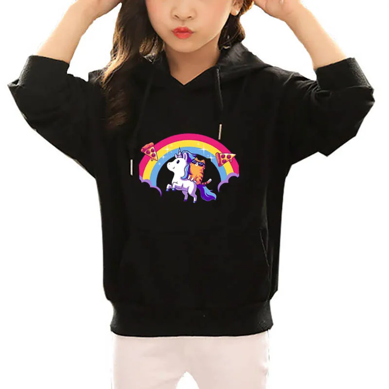 

Rainbow Unicorn Hoodie Girls Sweatshirt 2019 Autumn Children Boy Sweatshirts Teenagers White Winter Clothes Oversize Streewear