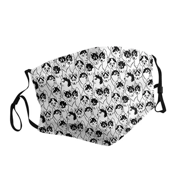 

1PCS Polyester Washable Reusable Face Mask Fashion Breathing Printing Adult Filter Masks Mouth Mask With Design Mascarillas