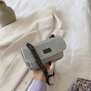 

Summer Small Bag Women's Bag 2020 New Style Fashion Messenger Bag Chain Square Sling Bag