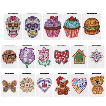 

DIY Butterfly/Cartoon Special Shaped Diamond Painting Mirror Embroidery Cross Stitch Foldable Compact Women Mini Makeup Mirrors