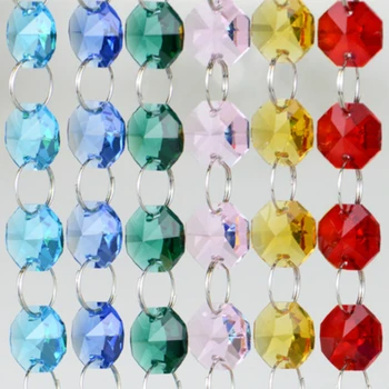 

Wholesale!! Mixed Color 150M Crystal Curtain Chains Glass Strand Garlands For Party Event Home Decoration