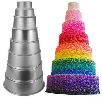 

4 Sizes Anode Live Cake Mold Aluminum Alloy Round Bottom Smooth Texture Non-stick Cake Tool Kitchen Baking Tools Cake Decroating