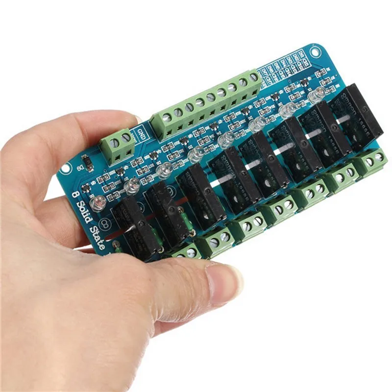 DC 5V SSR 8-канальный твердотельный релейный модуль низкого уровня G3MB-202P 240V 2A выход с