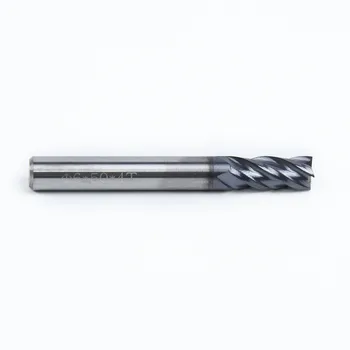 

5x Silver 6x50mm Tungsten Carbide 4 Flute End Mill CNC Cutter HRC50 W/TIALN Tool