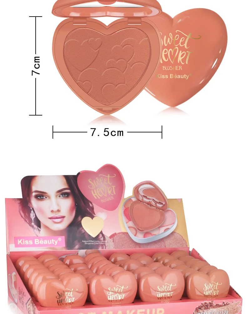 Перекрестный источник kissbeauty love blush для усиления воздушного цвета rouge для осветления лица, цветная косметика