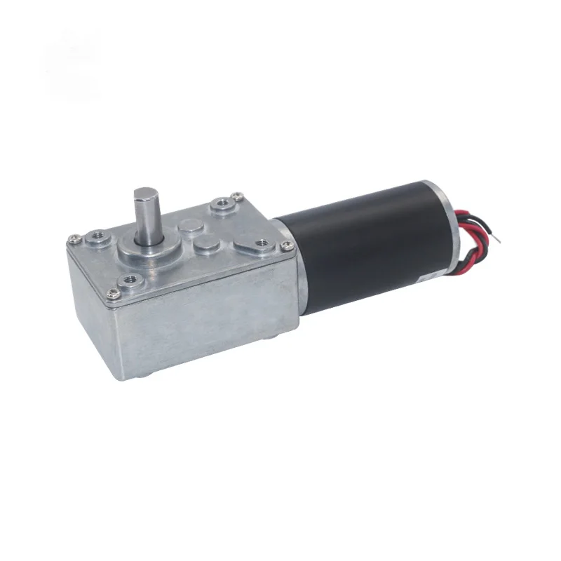 

12V 24V DC Worm Gear Motor Reducer Reversed 7-470rpm DC Motor High Torque 3.4-70kg Self-Lock Decelerating Geared Motor