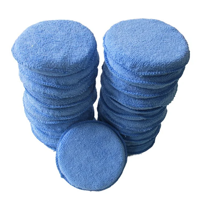 1Pcs 5'' Car Ceramic Coating EVA Sponge Glass Nano Wax Coat Applicator Pads Washing Tools Soft Microfiber Wax Applicator Blue