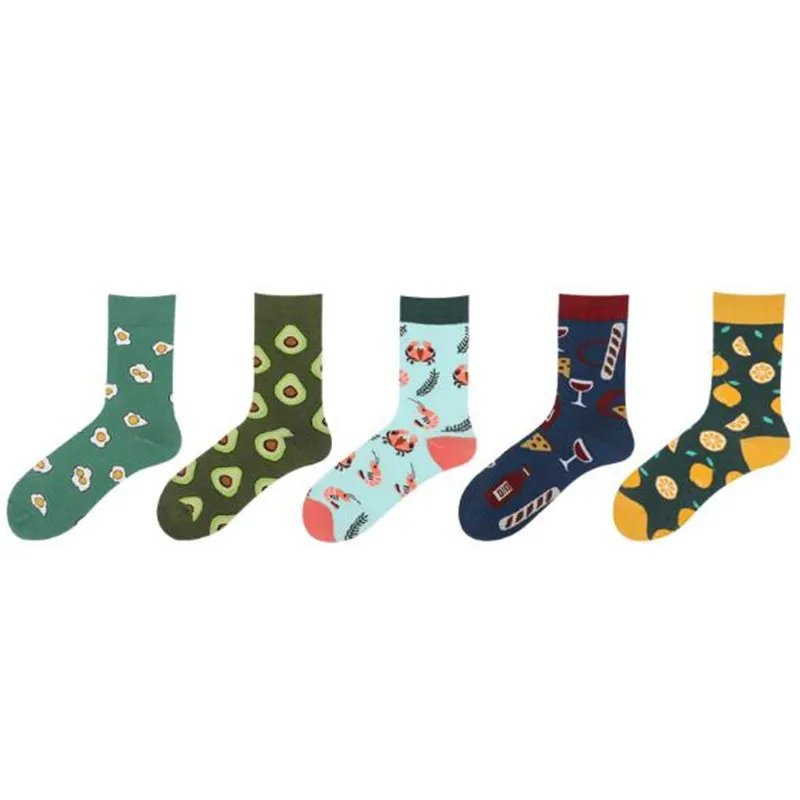 

Avocado Omelette Burger Sushi Apple Fruit Food Seafood Short Socks Funny Cotton Socks Women Autumn Winter Happy Socks Female