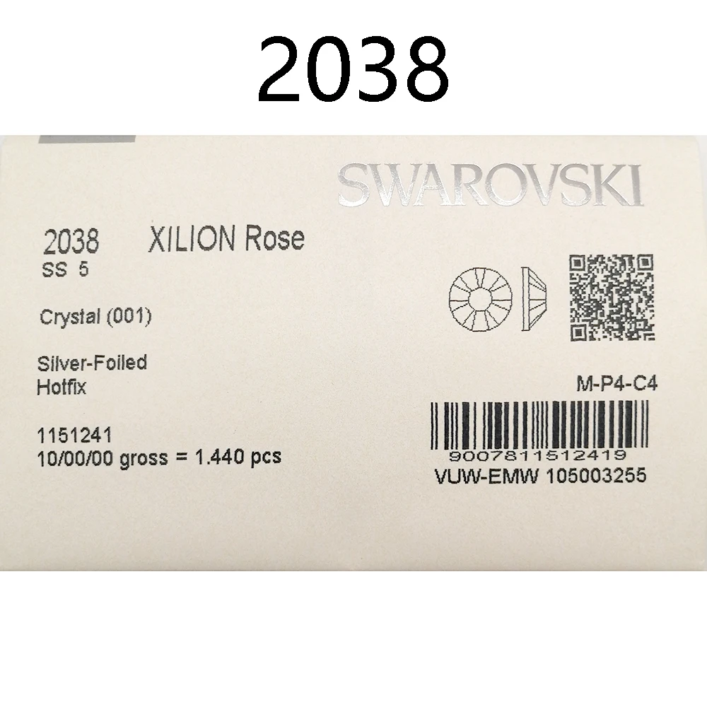 【 Предварительно обработанные стразы от Swarovski 2038 x ilion Rose с плоской спинкой