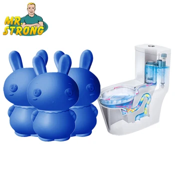 

Cute Rabbit Blue Bubble Toilet Cleaner Magic Automatic Flush Toilet Cleaner Helper Blue Bubble Cleaning Deodorizes For Bathroom
