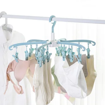 

18 Clips Clothespins Hangers Clothes Racks Student Dormitory Household Children Socks Hanger Clothes Hangers