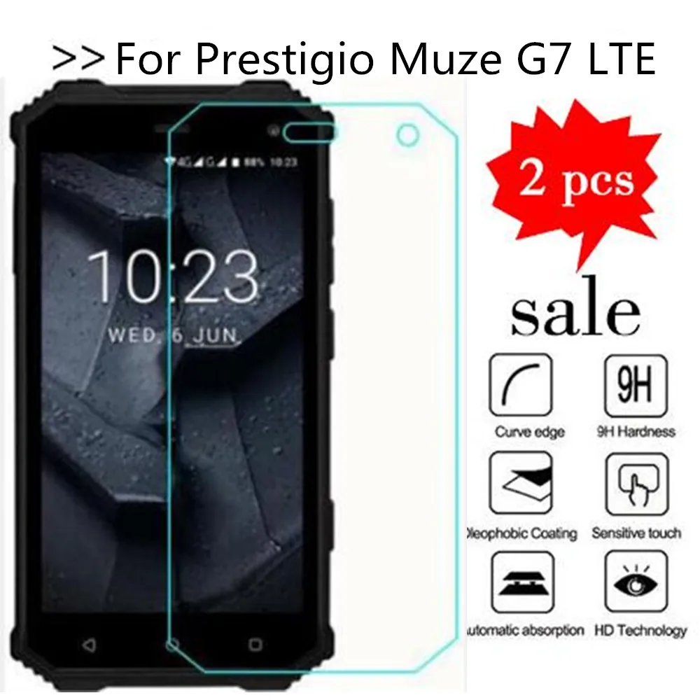 2 шт стекло для Prestigio Muze G7 LTE протектор экрана закаленное защитная пленка|Защитные