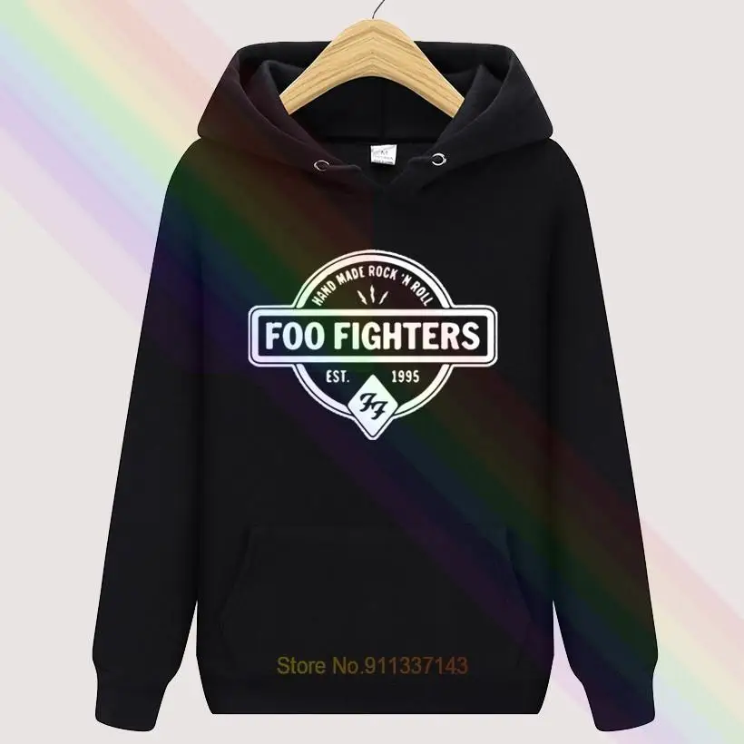 Rock N Roll Foo Fighters Autumn High Quality Hoodies Top Hoodie Mens Outdoor Clothing Sweatshirt Pullover | Мужская одежда