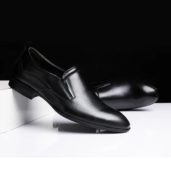 

big size 50 Hand Made genuine leather Loafers Mens Dress Shoes men Wedding party Shoes slip on breathable Prom Shoes men a4