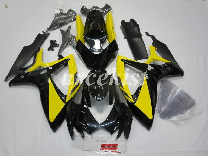 4 подарки ABS мотоцикл Полный обтекатели комплект подходит для Suzuki GSX-R 600 750 2006 2007 06 07 GSXR600 GSXR750 Пользовательские красный черный