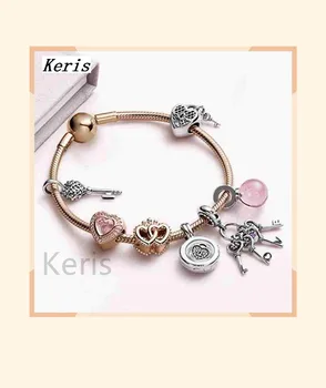 

High Quality 1:1 100% Silver Heart Chain Bracelet Decoration First Choice For Gift Free Package