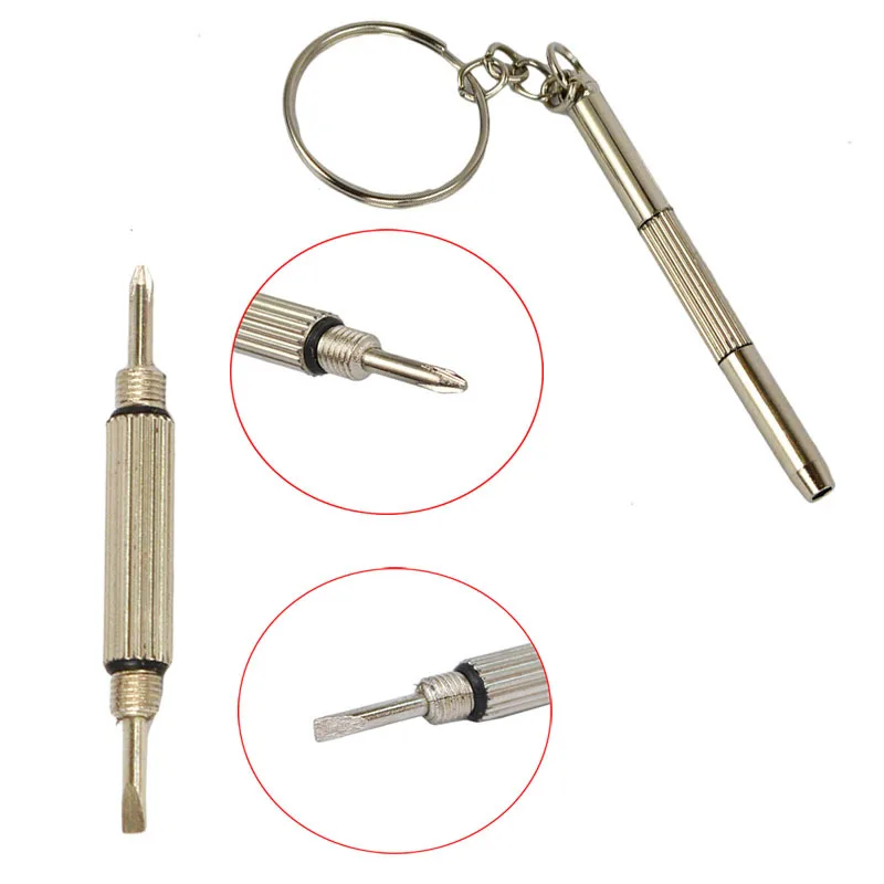 

Wholesale Glasses Multi-functional Three-in-One Portable Triple Use Screwdriver for Glasses Keychain Repair Tool