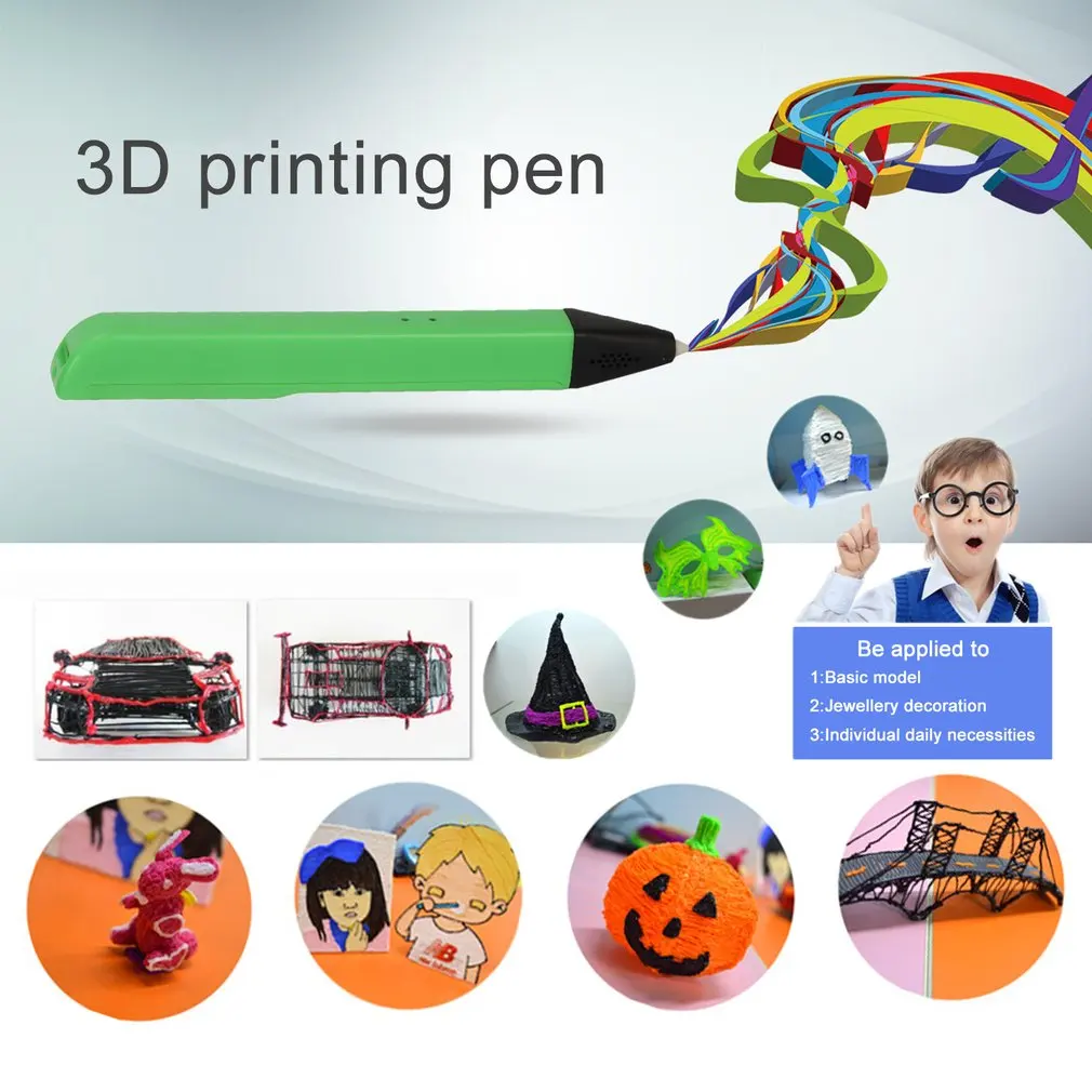 3D печать Ручка usb зарядка Рисование ручка с нитями Креативная печать Ручка обучающая игрушка для детей и взрослых
