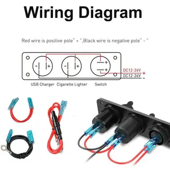 

A Set Of Dual USB Sockets Car Dual Quick Charger Power Adapter Digital Accessories