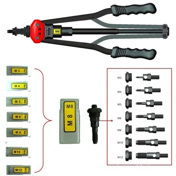 

OW-BT60 Riveter Mutter Pistole Blind Schwere Hand INSER Niet MUTTER Werkzeug Manueller Dorne M3 M4 M5 M6 M8 M10 M12 Auto Niet