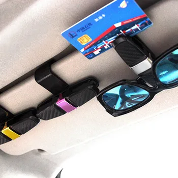 

Plastic Auto Double-end Car Sunglasses Eyeglasses Glasses Holder Card Ticket Pen Clip Accessories Car Styling