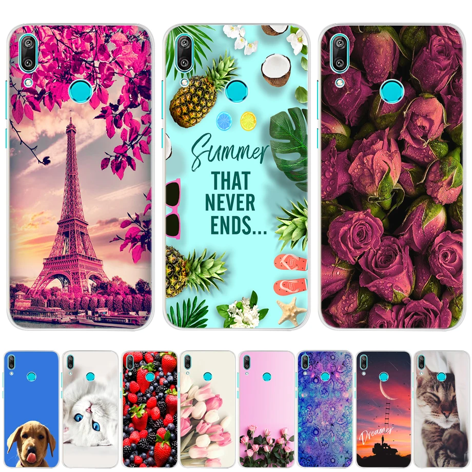

For Huawei Y7 2019 Case Silicone Cartoon TPU Cover Phone Case For Huawei Y7 2019 DUB-LX1 DUB LX1 LX2 LX3 Y 7 Prime Pro 2019 Case