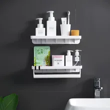 Bathroom Shelves Storage Organizer Rack Kitchen Accessories Set Shampoo Towel Shelf Wall Storage Rack Home Punch-free Plastic Bathroom Shelves Storage Organizer Rack Kitchen Accessories Set Shampoo Towel Shelf Wall Storage Rack Home Punch-free Plastic