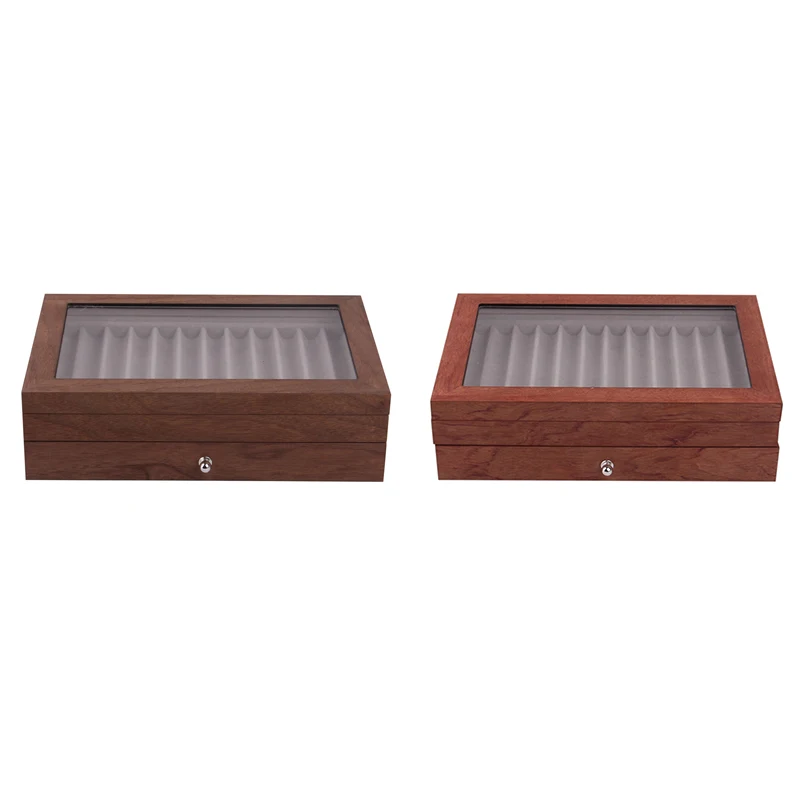 Pen Display Box Wood Pen Display Case,fountain Pen Storage Box,23 Pen Organizer Box With Clear