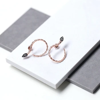 

Circle Snake Earring Stud Snake Earring Turkish Handmade 925 Sterling Silver Earrings MINT Jewelry