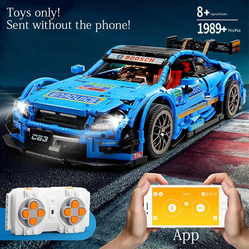 

Technic C63 technology 1970PCS Compatible Legoinglys MOC-6687 APP Remote Control RC Car Set Building Blocks Toys for children