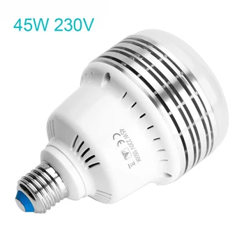 

25/35/45W 230V LED Light Bulb E26/E27 Photography Daylight Lamp Bulbs 5500K Energy-saving for Photography Studio Office Hotel