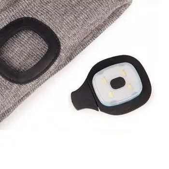 

USB Rechargeable 4LED Outdoor Sport Beanie Hat Light Lamp Winter Wear Cap Parts