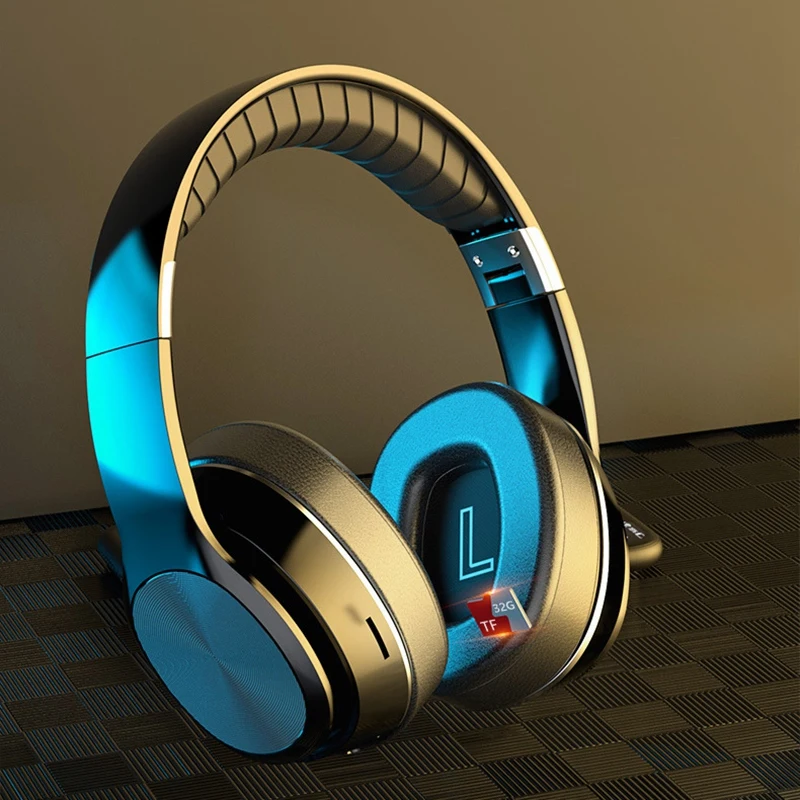 Bluetooth Headphones with Deep Bass Wireless Foldable Headphones Comfortable Earpads 12 Hours Playtime for Travel Work