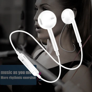 

Wireless Bluetooth In-Ear Earphones Noise Cancelling Headset Neckband Sport music stereo With Microphone for iPhone Xs Samsung