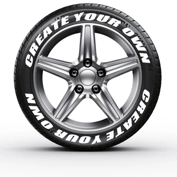 

4pcs/set 2.7cm Tire Lettering Sticker DIY PVC 3D Tire Decals Car Tuning Letter Kit Car Tyre Decoration High Tenacity Decal