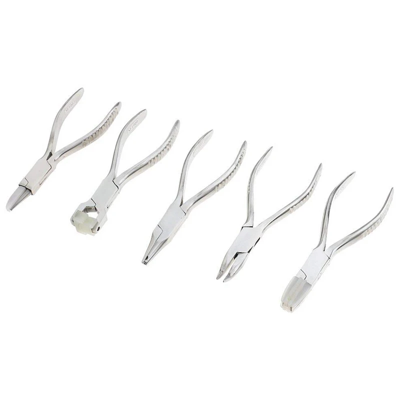 ELEG-5Pcs из нержавеющей стали оптические очки оптика оправы для очков ремонт оптических плоскогубцев Набор инструментов с черная сумочка