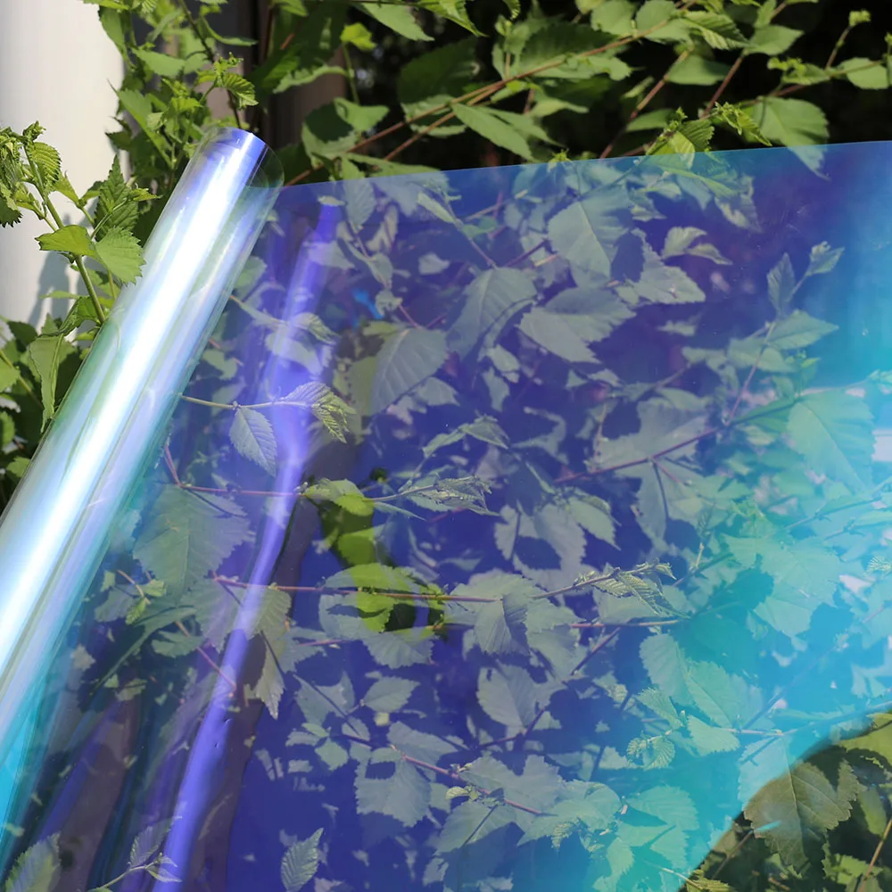 Window Tint SUNICE 90cmx500cm Car Home Tinting Window Solar Tint Film 80%vlt Chameleon Nano Ceramic Film Car Accessories Decor