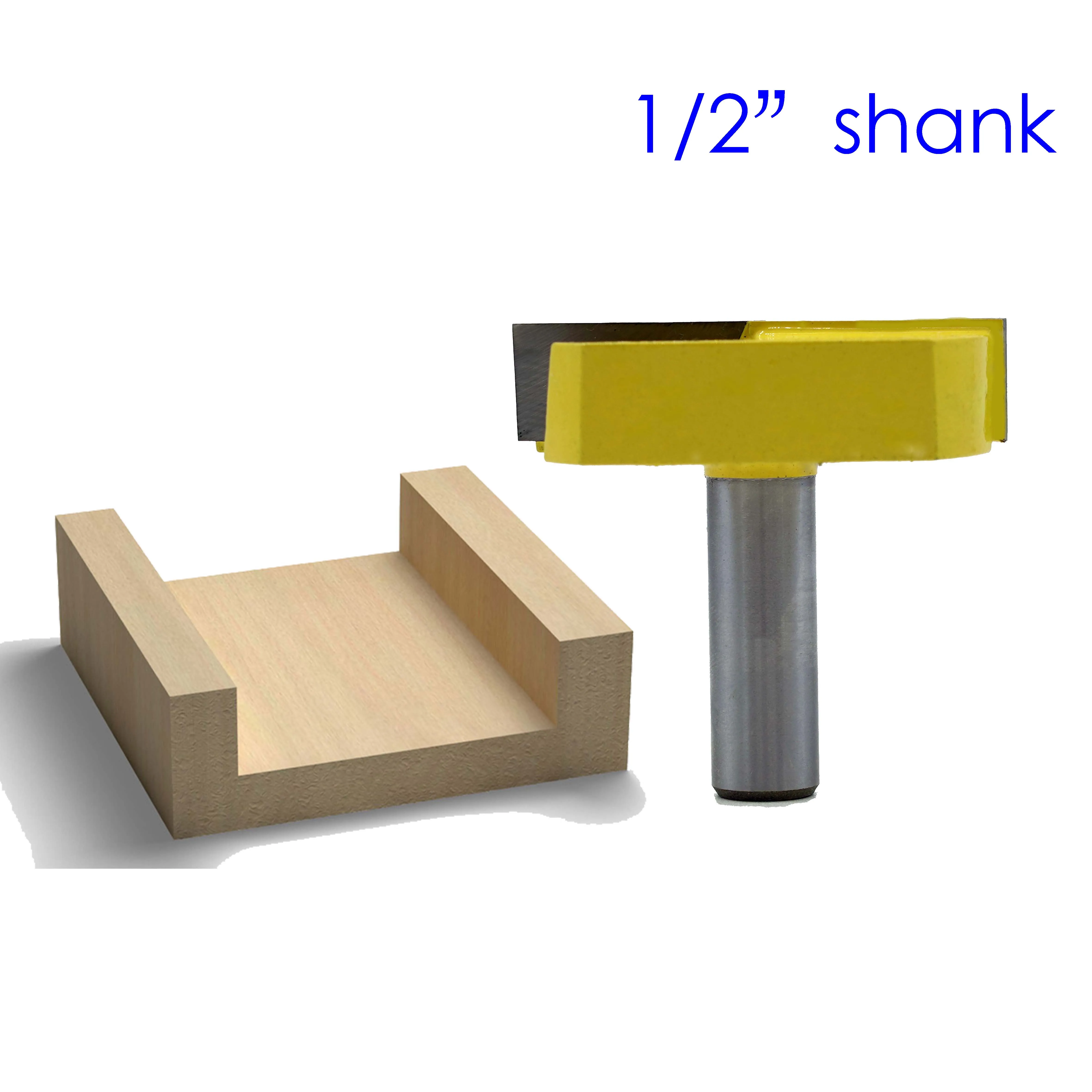 1pc 1/2" Shank Cleaning Bottom Router Bits Milling Cutter Wood Cutters 2-3/16 Cutting Diameter for Surface Planing Router Bit