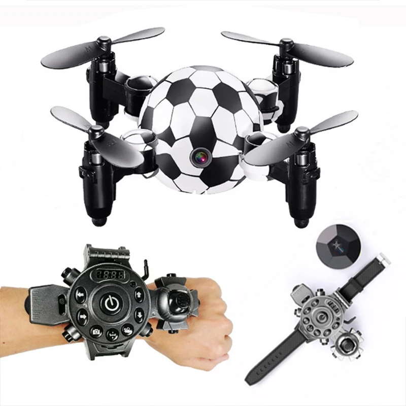 

Newest WiFi Transmission Mini Foldable Drone HD Camera Watch Remote Contro Helicopters Creative Children's Toys Multiple Shapes