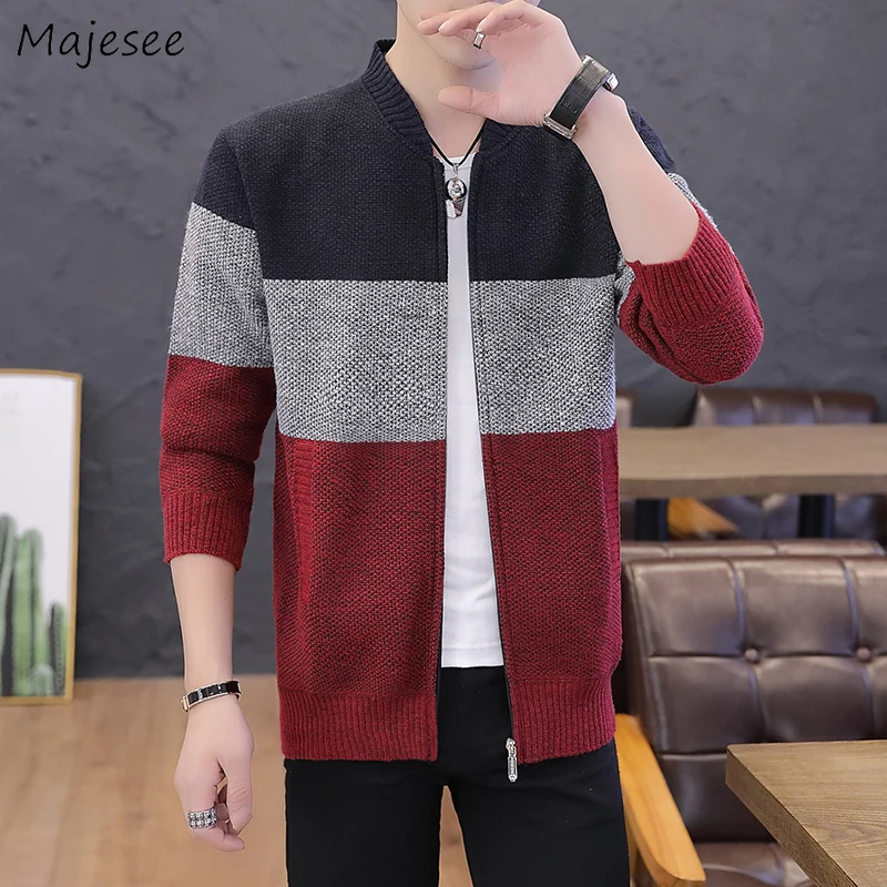 Men Jacket Plus Size Warm Zipper Novelty Patchwork Harajuku Clothes Korean Fashion Streetwear Mens Jackets and Coats Windproof