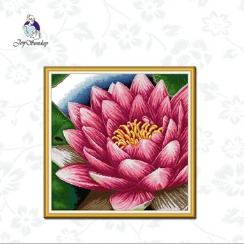 

Joy Sunday,Lotus Patterns Counted Cross Stitch kits 11CT 14CTPrinted Canvas Handmade Embroidery Thread Accessory Needlework Sets
