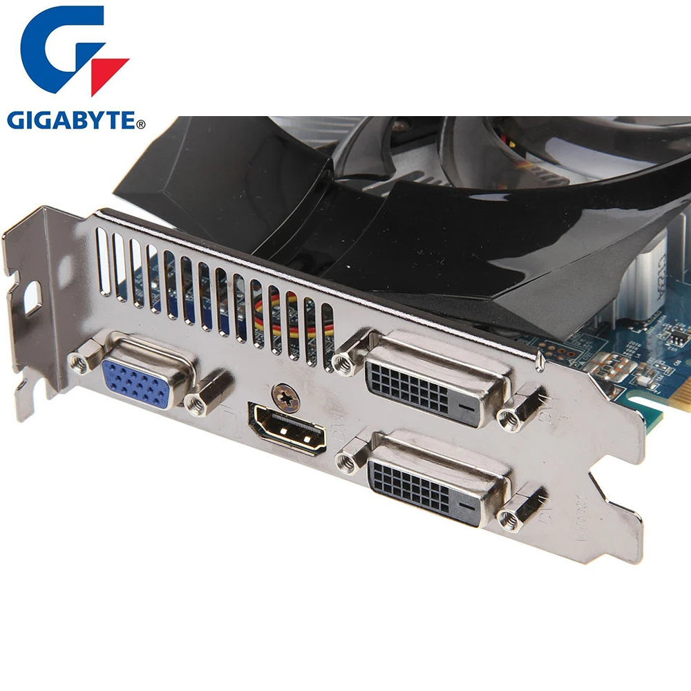 Видеокарта GIGABYTE GTX 650Ti 1 ГБ 128 бит GDDR5 видеокарта nVIDIA Geforce GTX650Ti Гб Hdmi Dvi VGA|Графические