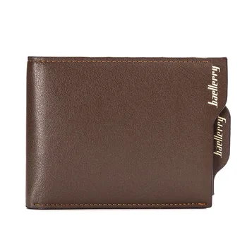 

Baellerry PU Leather Men Wallets Zipper Coin Pocket Vintage Male Purse Function Brown Men Wallet Card Holder 888