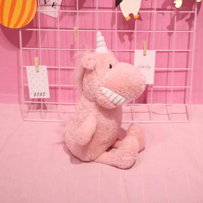 unicorn Ins Горячая улыбка большой зуб кукла-единорог красная кукла свинья панда Акула обезьяна Забавный розовый Кот плюшевая игрушка мягкая игрушка милый подарок для детей - Цвет: unicorn